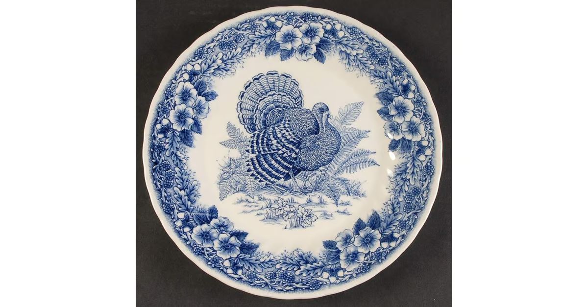 Thanksgiving Blue Dinner Plate by Churchill | Replacements