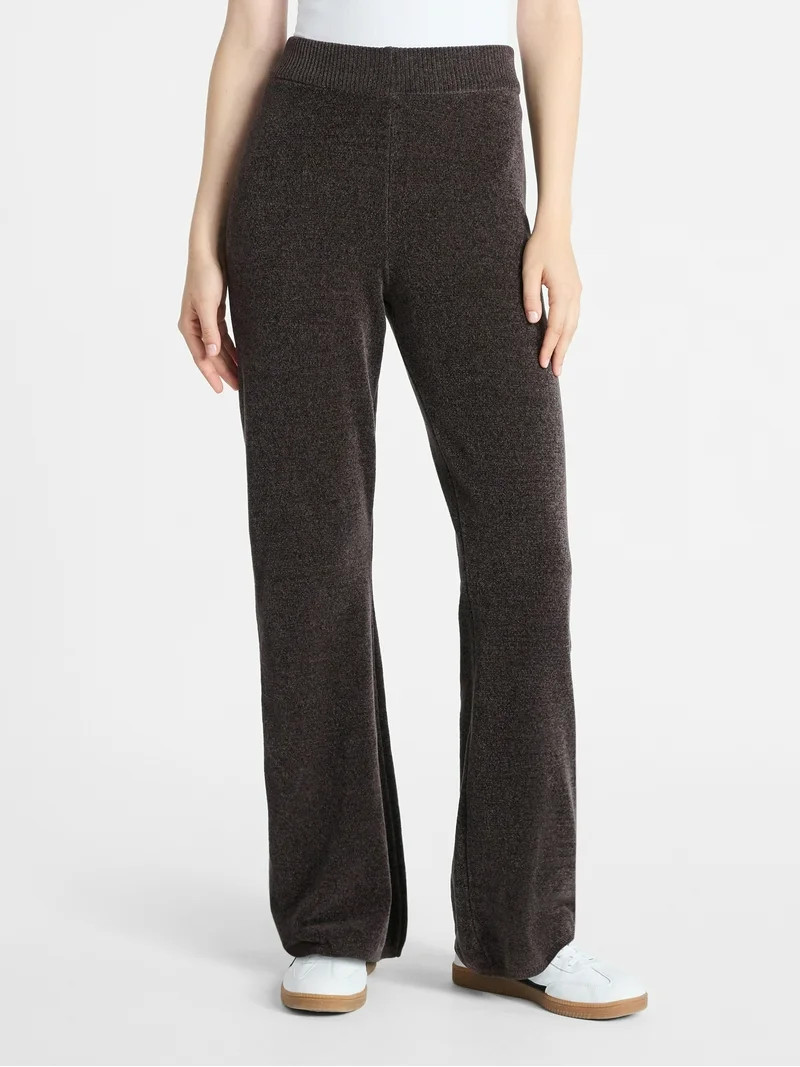 No Boundaries Chenille Flare Pants, 30'' Inseam, Women's | Walmart (US)