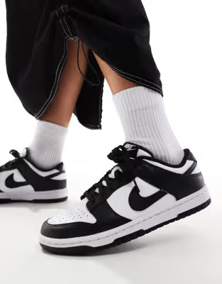 Nike Dunk Low panda sneakers in black and white | ASOS (Global)