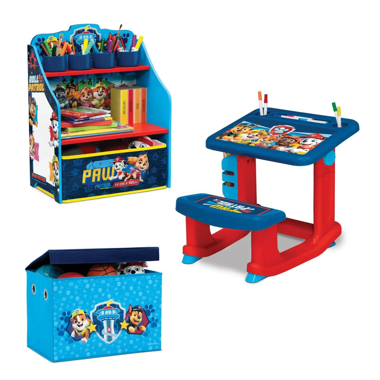 PAW Patrol 3-Piece Art & Play Toddler Room-in-a-Box by Delta Children – Includes Draw & Play De... | Walmart (US)