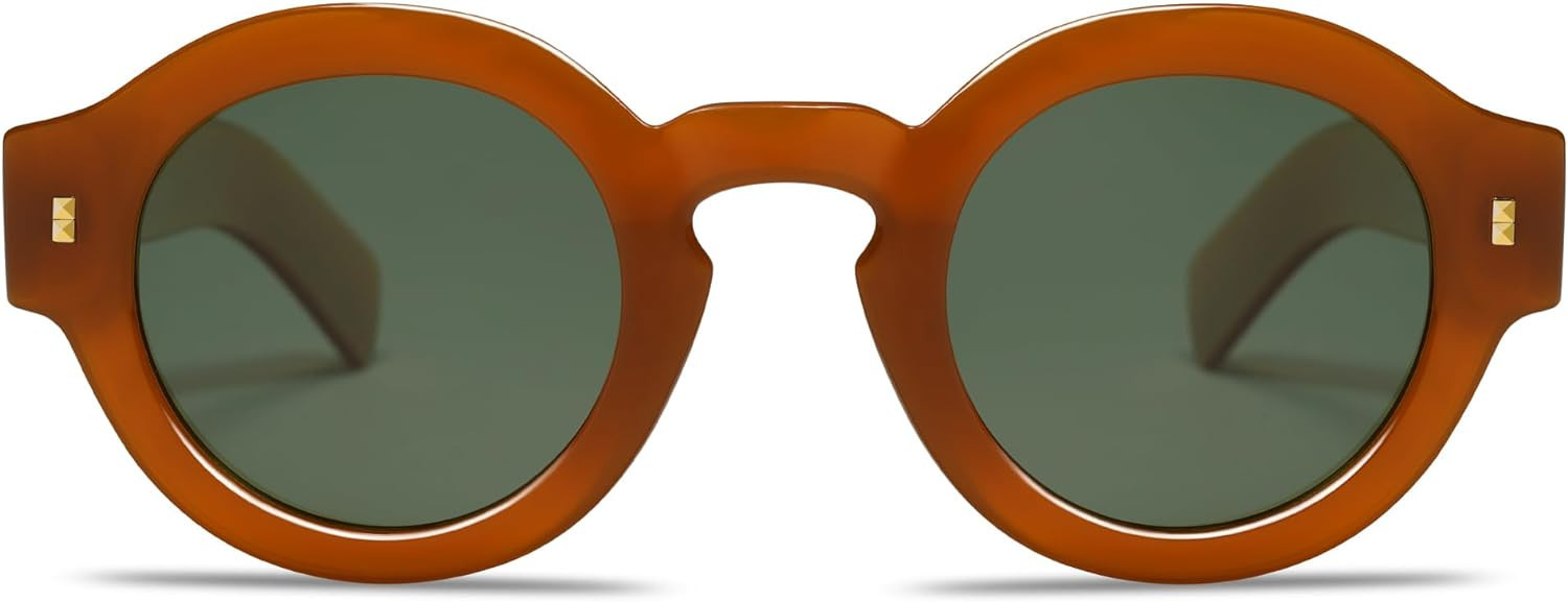 VANLINKER Vintage Round Polarized Sunglasses for Women Men Trendy Shades Retro Circle Sun Glasses... | Amazon (US)