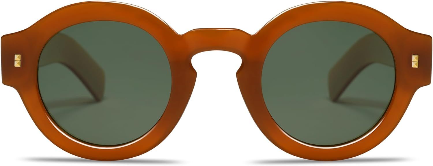 VANLINKER Vintage Round Polarized Sunglasses for Women Men Trendy Shades Retro Circle Sun Glasses... | Amazon (US)