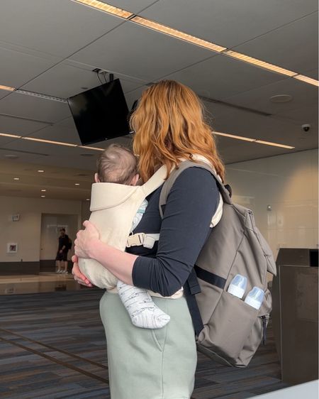 Travel outfit for mom and baby. My 6 month old always travels in footie pajamas, these are my favorite baby pajamas from Amazon 

#LTKbaby #LTKtravel #LTKitbag