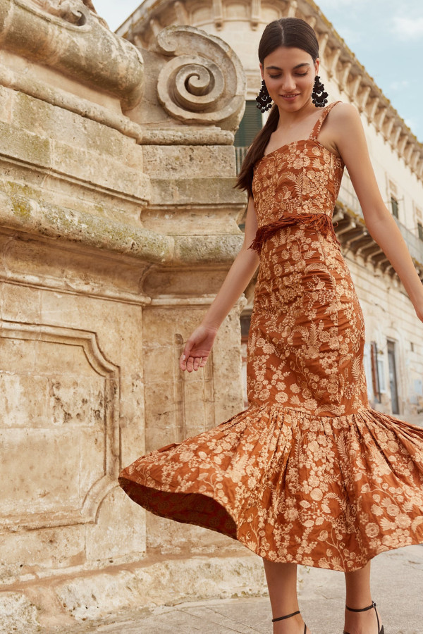 Mary Embroidered Fluted Skirt | Modatrova