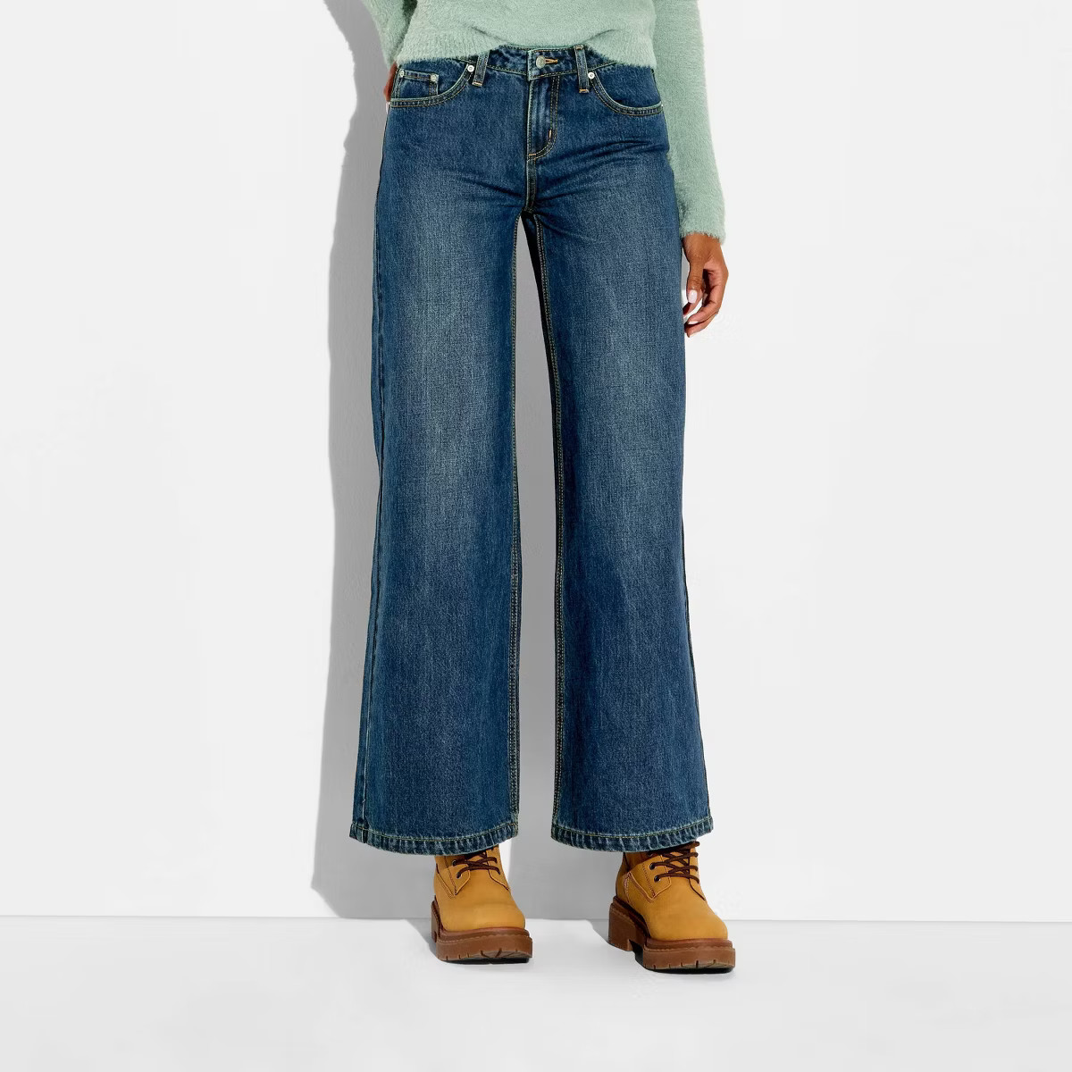 Women's Low-Rise Ultra Wide Baggy Jeans - Wild Fable™ | Target