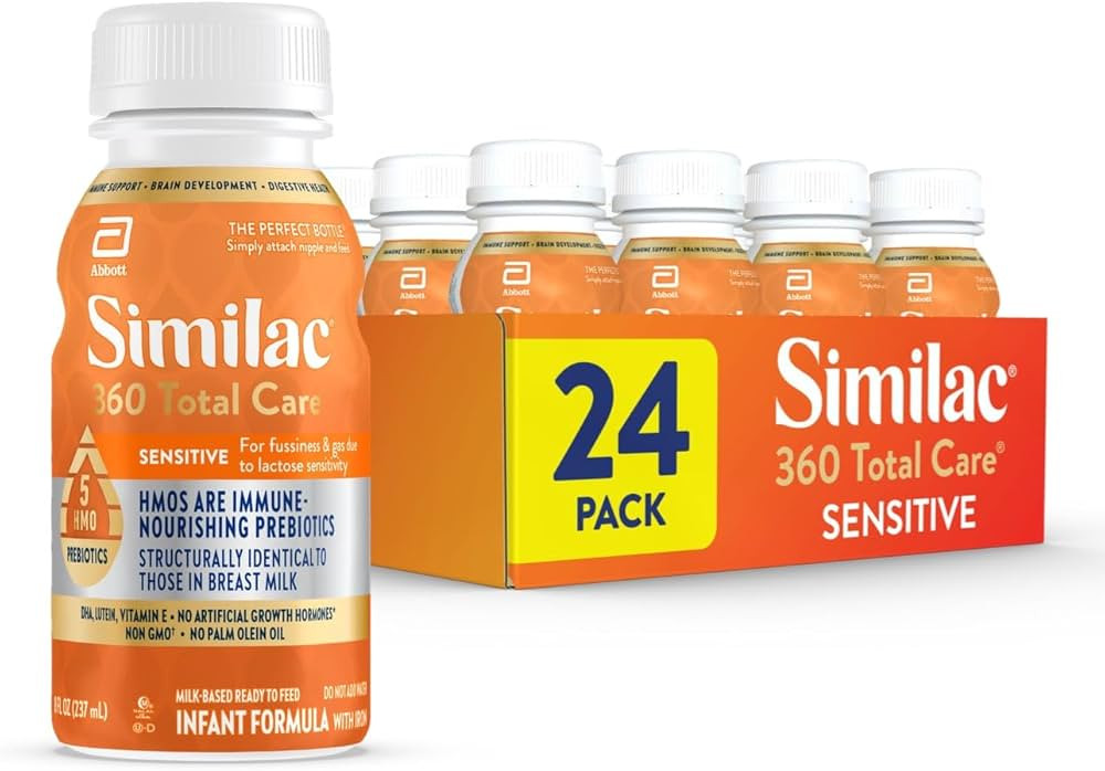 Similac 360 Total Care Sensitive Infant Formula for Fussiness & Gas Due to Lactose Sensitivity, H... | Amazon (US)