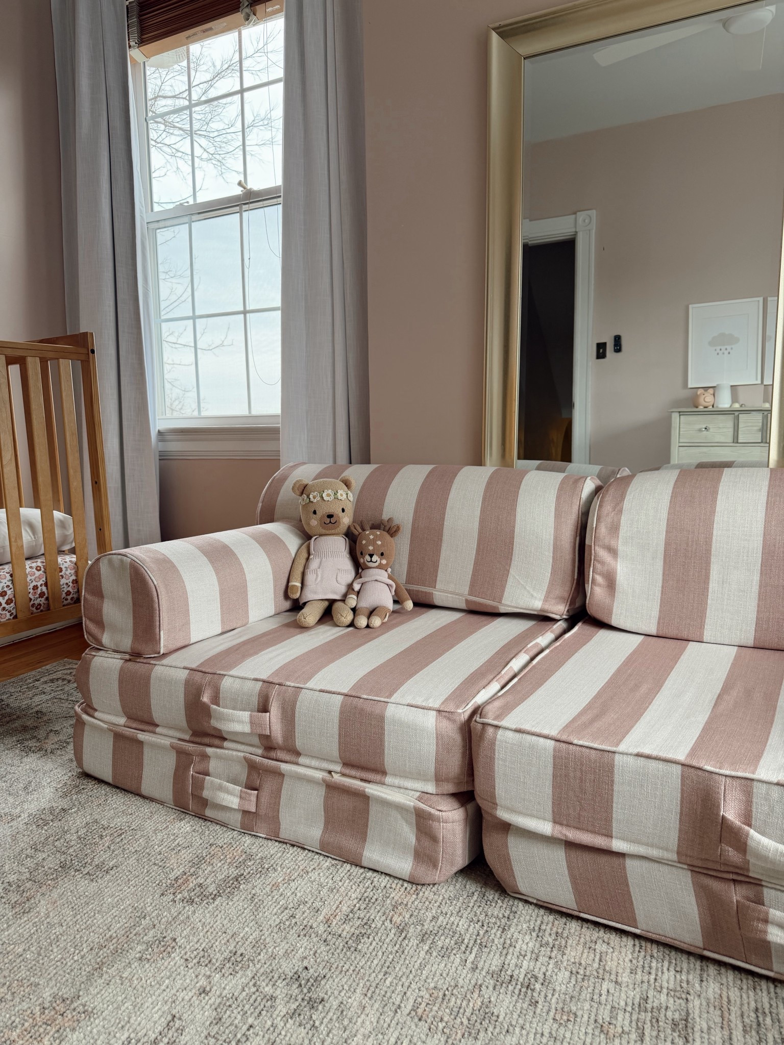 Girl room favorites 
Pink stripe play couch
Amazon pinch and pleat blackout curtains 

#LTKKids #LTKmomlife #LTKHome