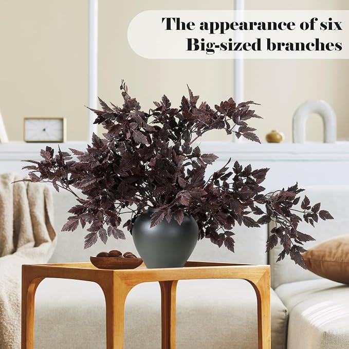 Faux Plum Cimicifuga Leaf Stem, Ramosa Branch for Vase, Fall Stem for Table Centerpiece, Wedding ... | Amazon (US)