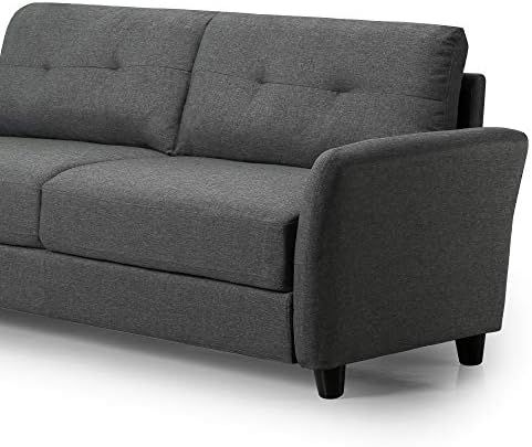 ZINUS Ricardo Sofa Couch / Tufted Cushions / Easy, Tool-Free Assembly, Dark Grey | Amazon (US)