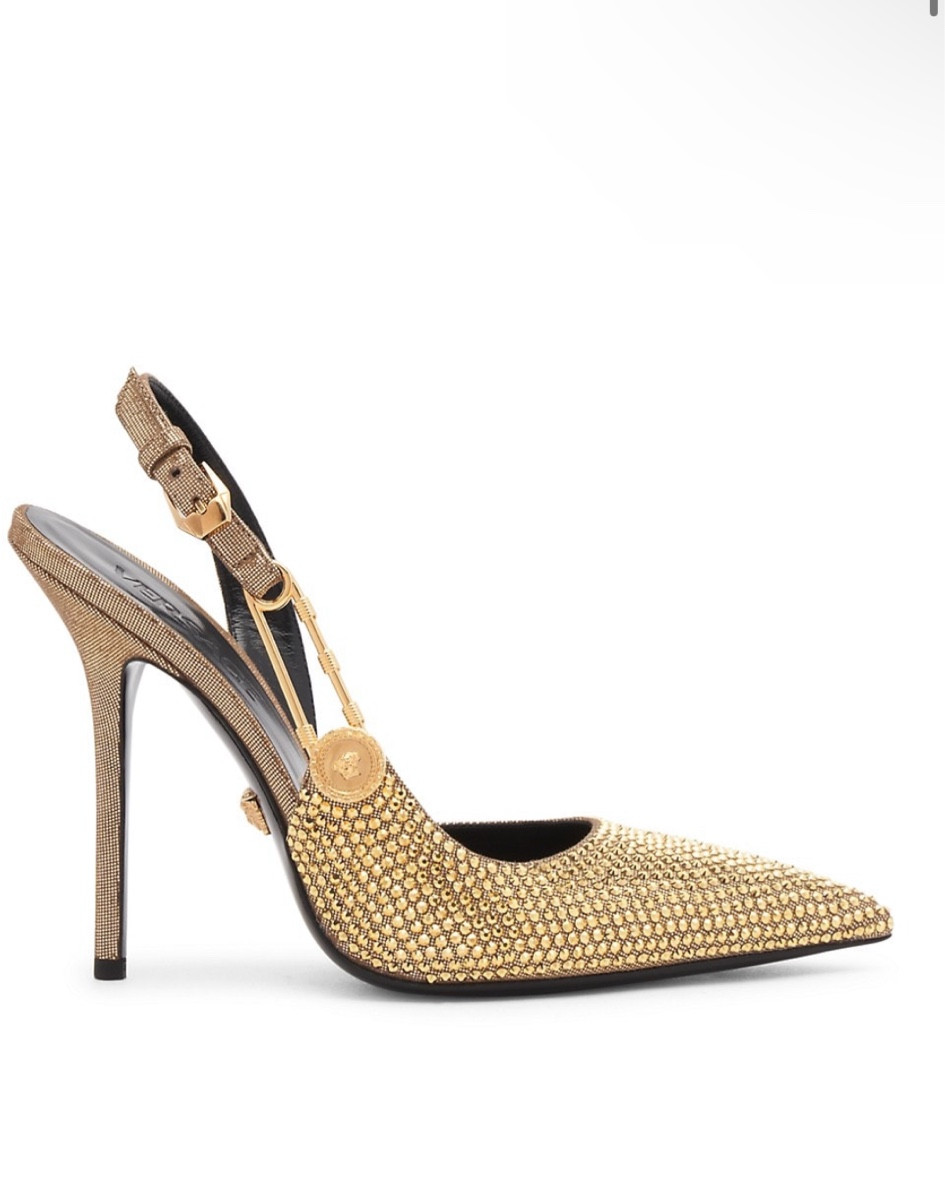 Versace Safety Pin Crystal-Embellished Metallic Leather Slingback Pumps

#LTKHoliday #LTKGiftGuide #LTKSeasonal