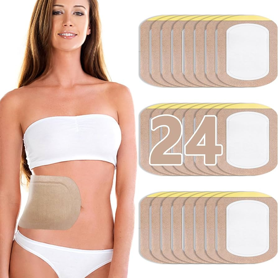 Castor Oil Pack Wrap, Organic Cotton Castor Oil Patches Disposable, Self-Adhesive Castor Oil Wrap... | Amazon (US)