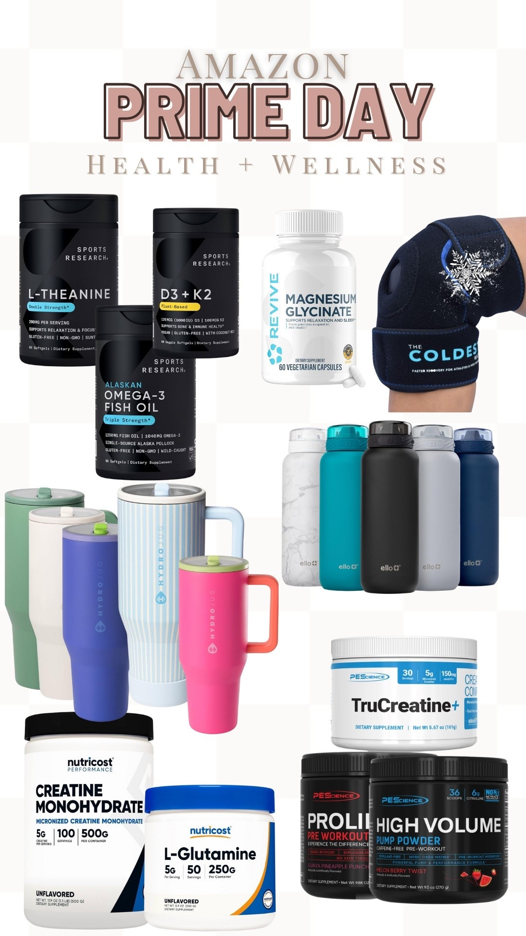 Prime Day 2025 health supplements and wellness accessories! 

#Heath #Wellness #Nutrition #HealthSupplements #HydroJug #Fitness #WaterBottles

#LTKSaleAlert #LTKActive #LTKFindsUnder50