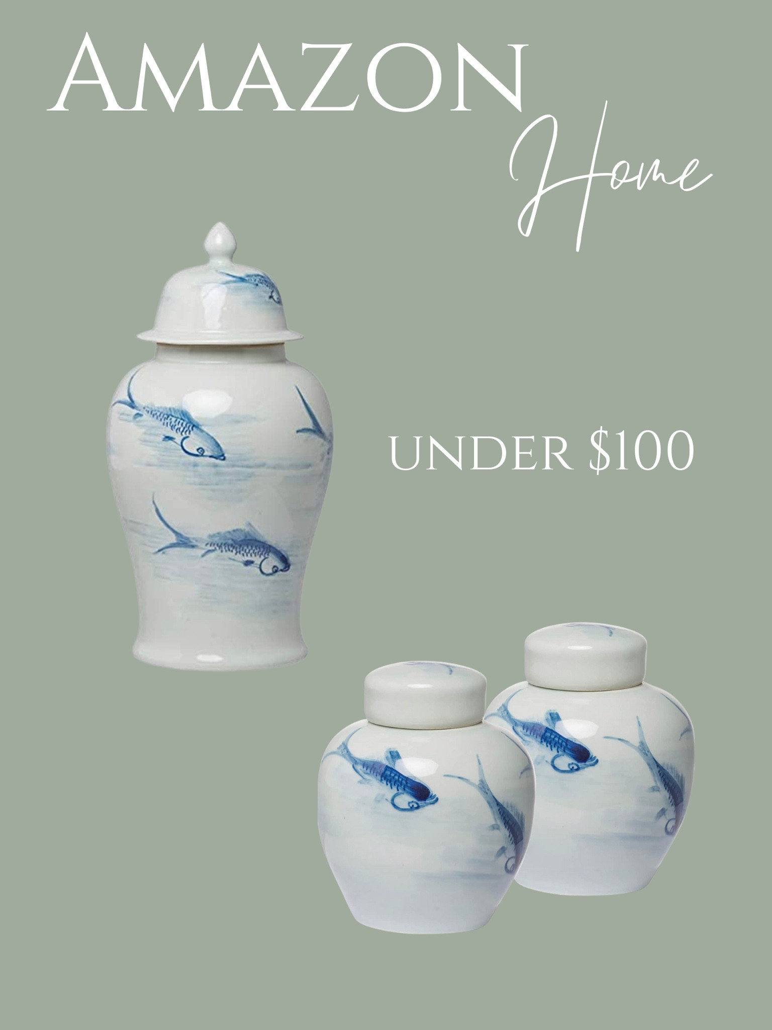 Koi ginger jars for under $100 







Temple jars, chinoiserie, grand millennial, pottery, vase, vignette, table decor, shelf decor #competition

#LTKunder100 #LTKhome #LTKFind