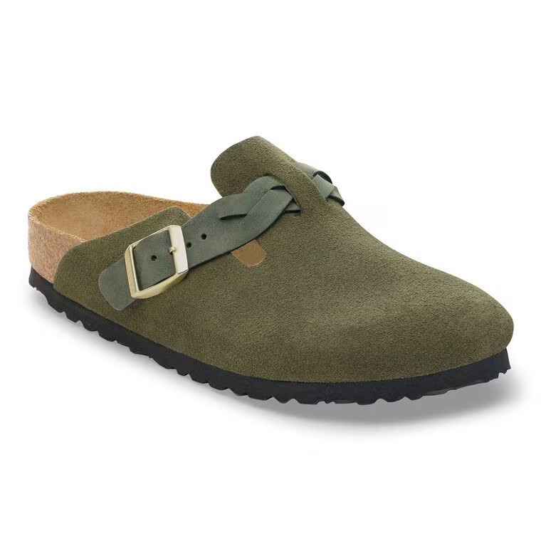 Boston Braided Suede Leather Thyme | BIRKENSTOCK | Birkenstock USA