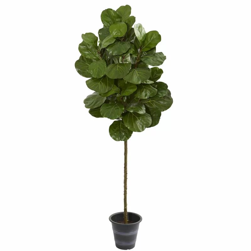Artificial Fiddle Leaf Fig Tree in Decorative Planter | Wayfair North America