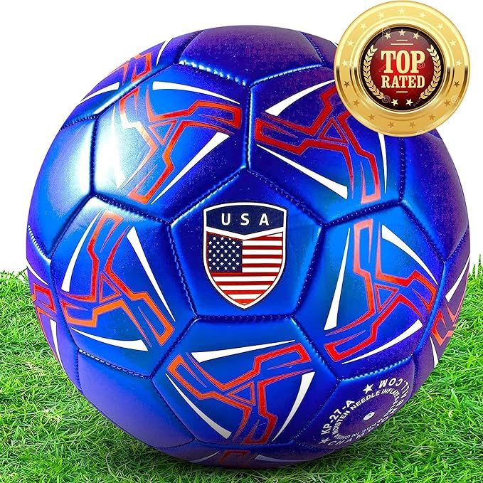 Western Star Soccer Ball American USA Size 3 & Size 4 & Size 5 - Official Match Weight - Youth & ... | Amazon (US)