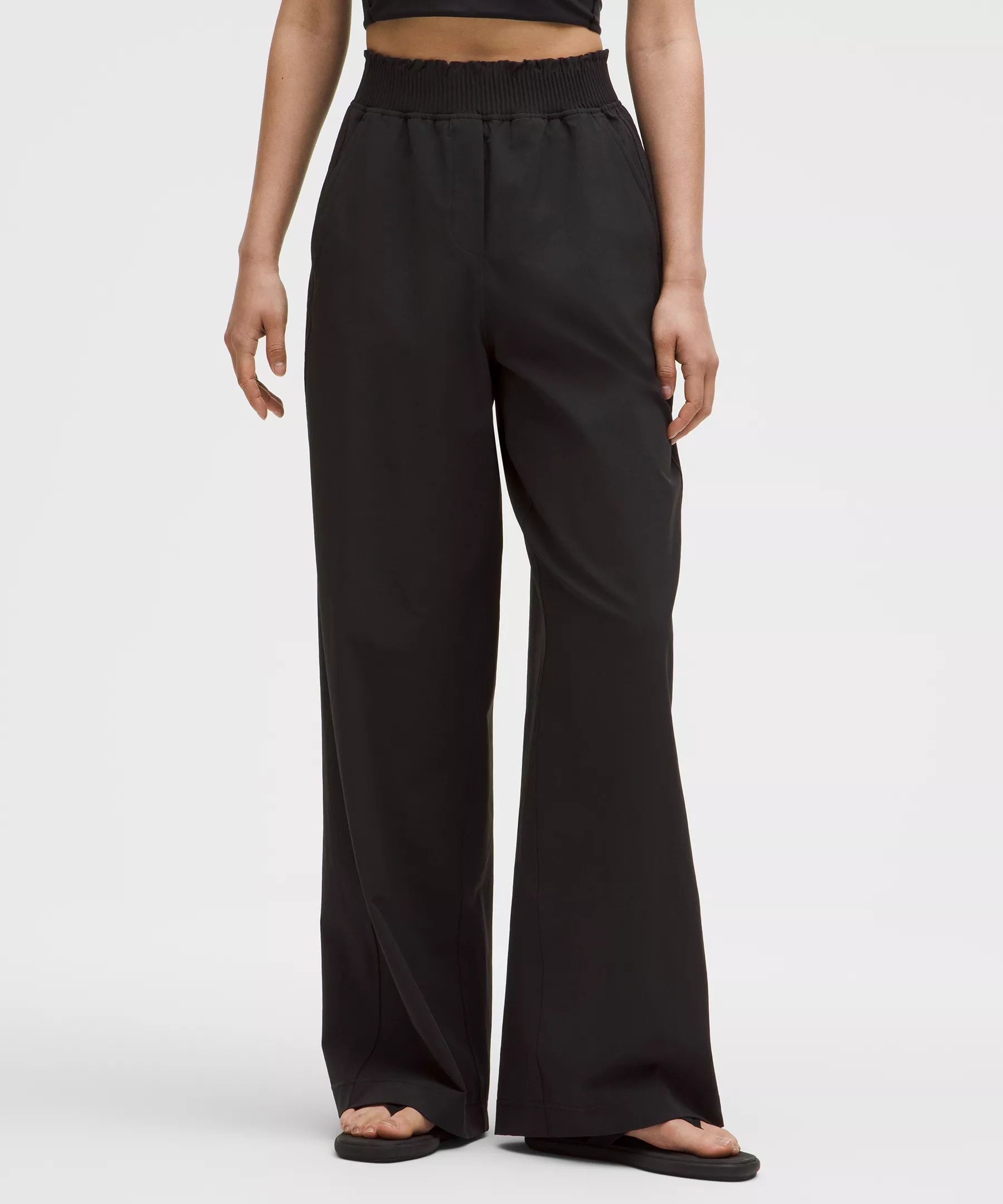Stretch Woven Ruffle-Waist Wide-Leg Pant | Lululemon (US)