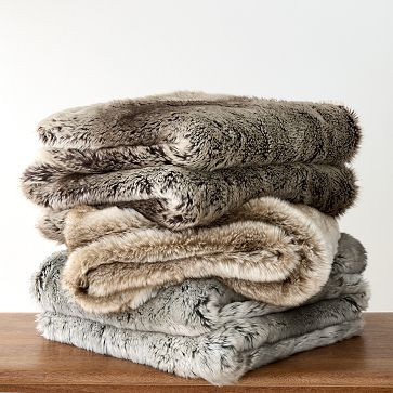 Faux Fur Ombre Throws | West Elm (US)
