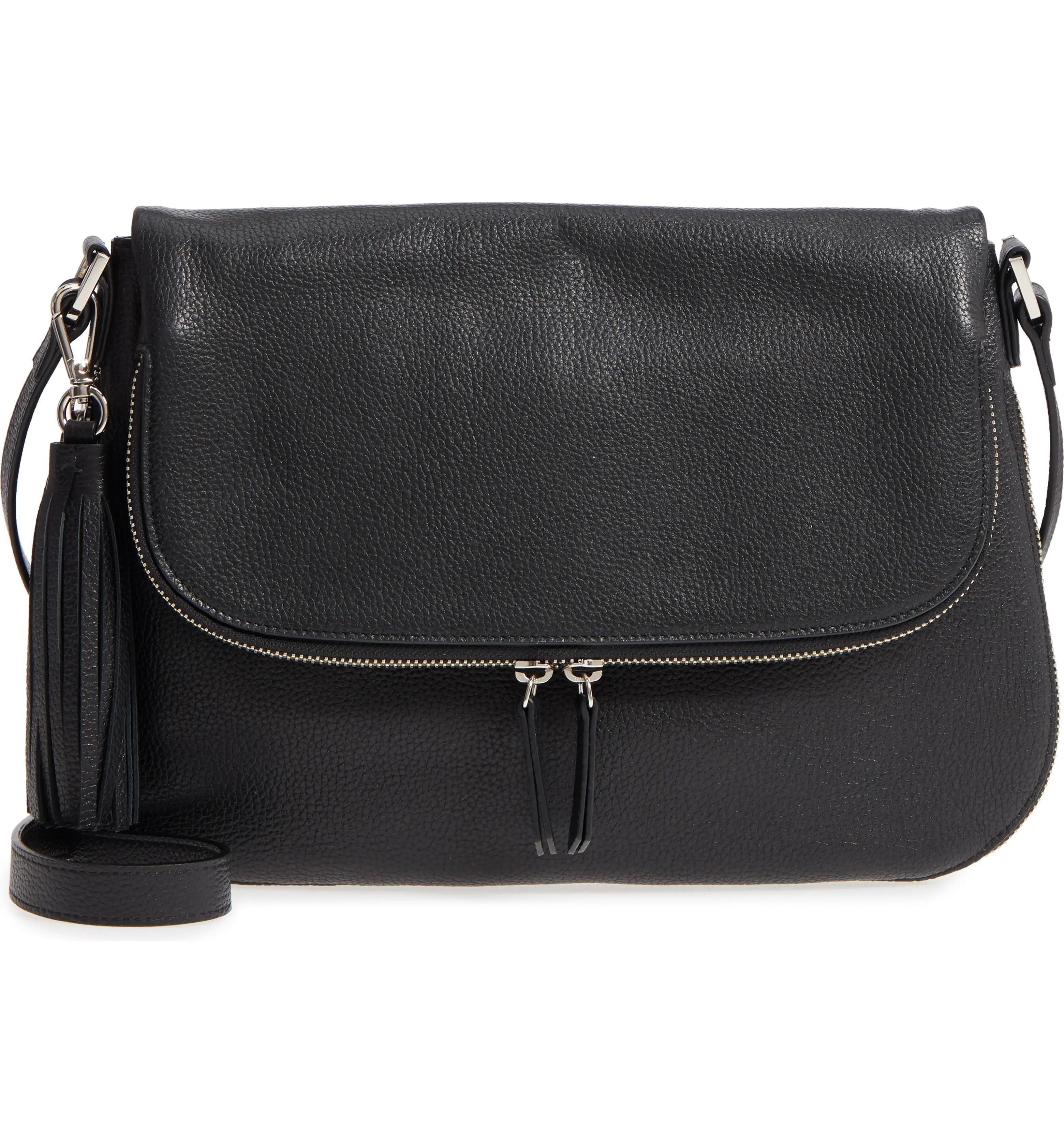 Kara Leather Expandable Crossbody Bag | Nordstrom