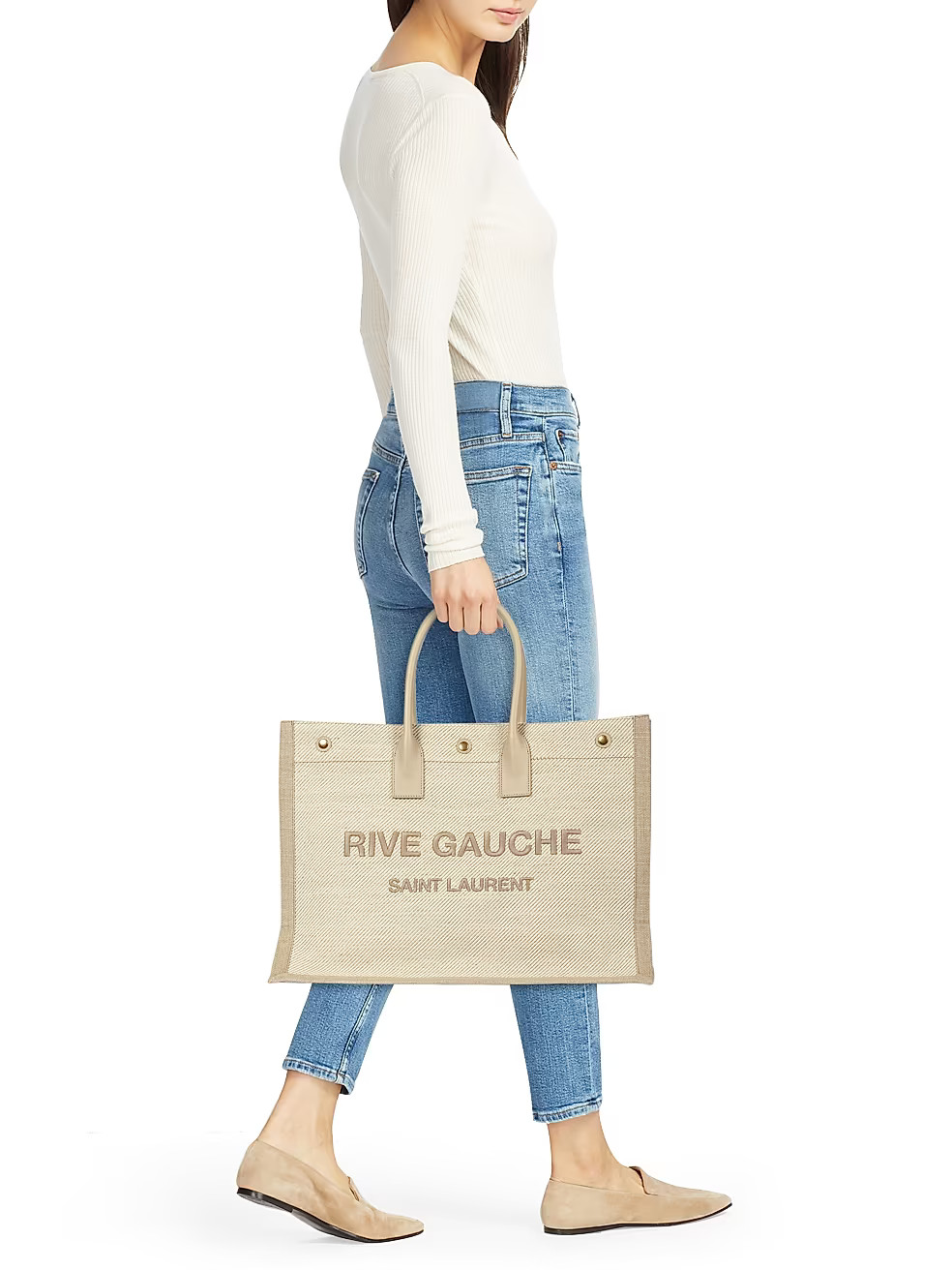 Rive Gauche Canvas Tote | Saks Fifth Avenue