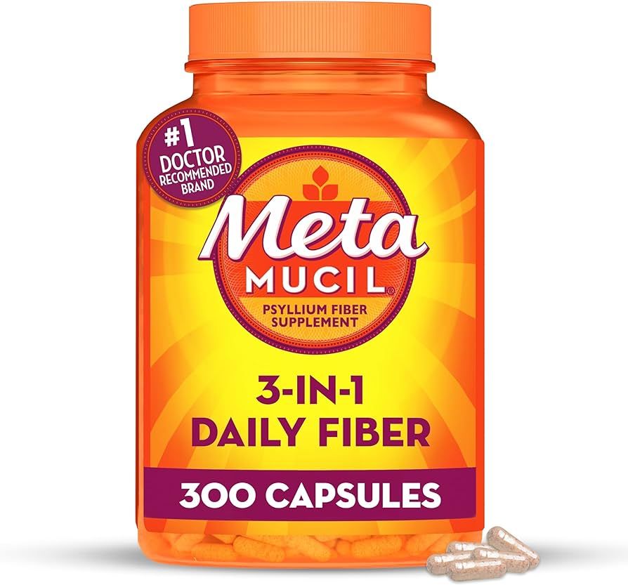 Metamucil, Daily Psyllium Husk Powder Supplement, 3-in-1 Fiber for Digestive Health, Plant Based ... | Amazon (US)