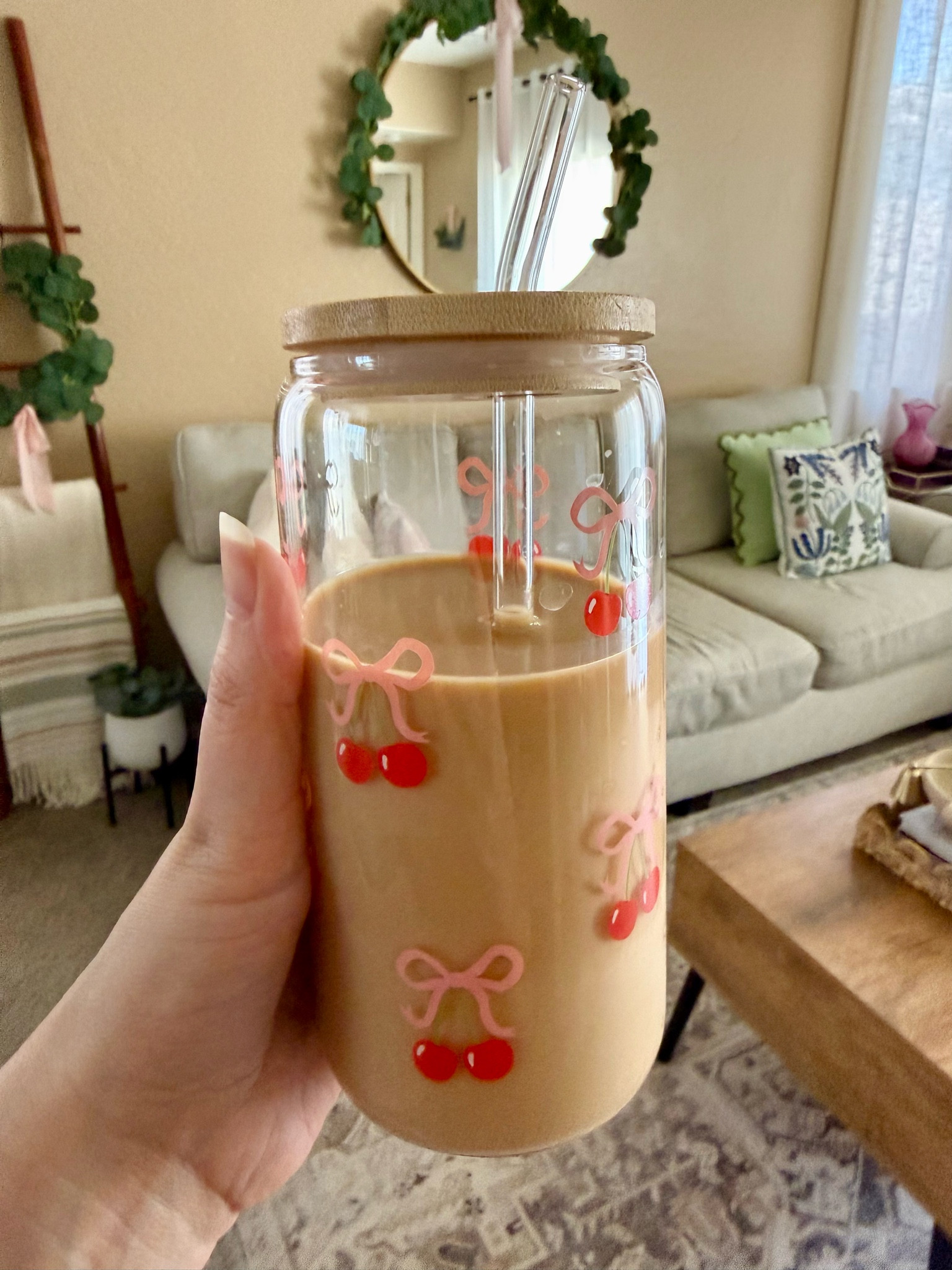 Perfect glass for iced coffee, smoothies or protein shakes. Just under $10! I love that it comes with lid and 2 straws.

#LTKSeasonal #LTKHome #LTKSaleAlert