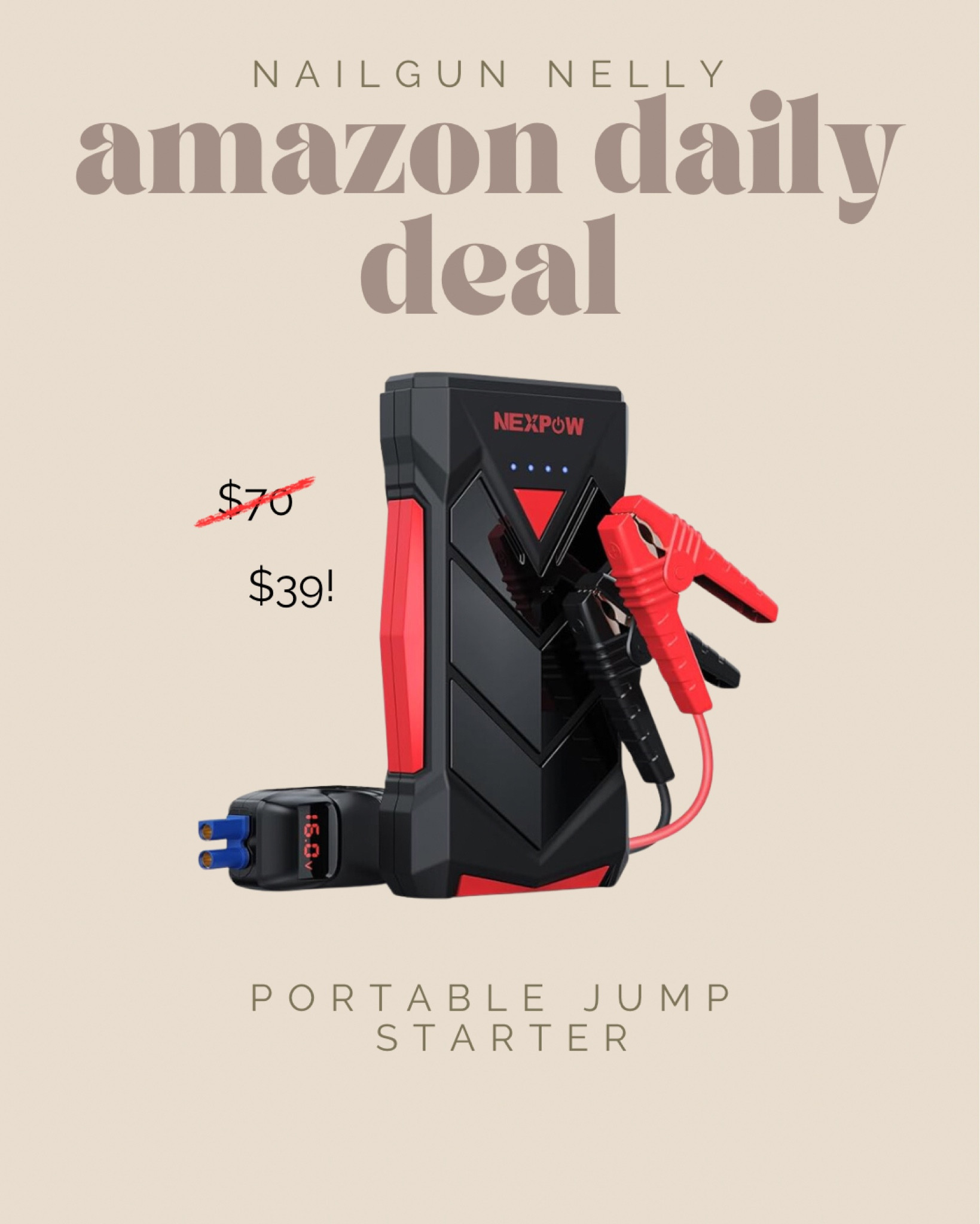 Amazon daily deal! The portable car jumper is on major price drop!! So nice to have in the car in case of an emergency! 



#LTKFindsUnder50 #LTKSaleAlert #LTKHome