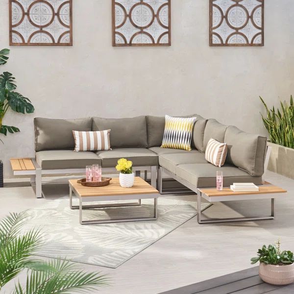Barbaresi 5 - Person Outdoor Seating Group with Cushions | Wayfair North America