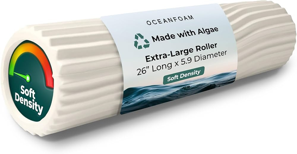 Oceanfoam Tsunami Roller (Natural) - Extra-Large, 26" x 5.9" - Soft, Textured Foam Roller for Phy... | Amazon (US)