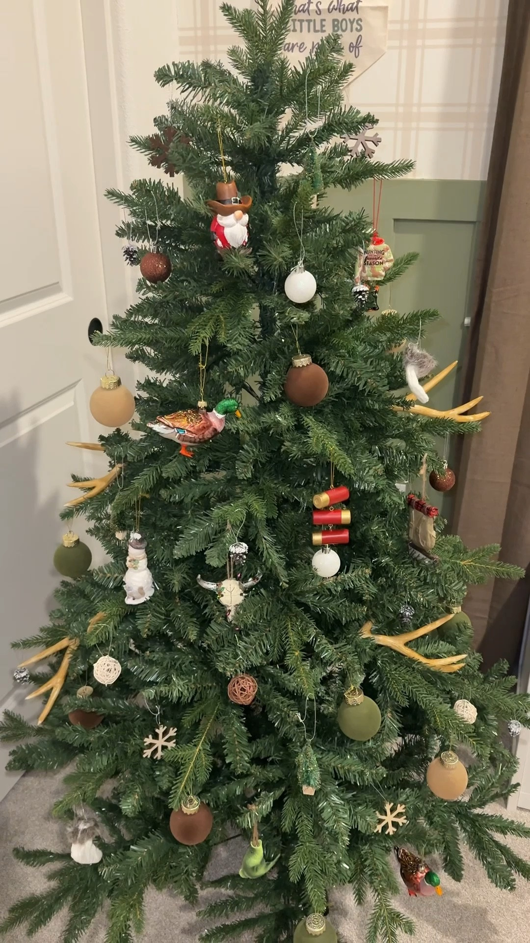 Toddler christmas tree. Fishing & hunting ornaments. 

#LTKSeasonal #LTKHoliday #LTKKids