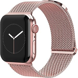 TalkWorks Compatible for Apple Watch Band 42mm / 44mm Comfort Fit Mesh Loop Stainless Steel Adjus... | Amazon (US)