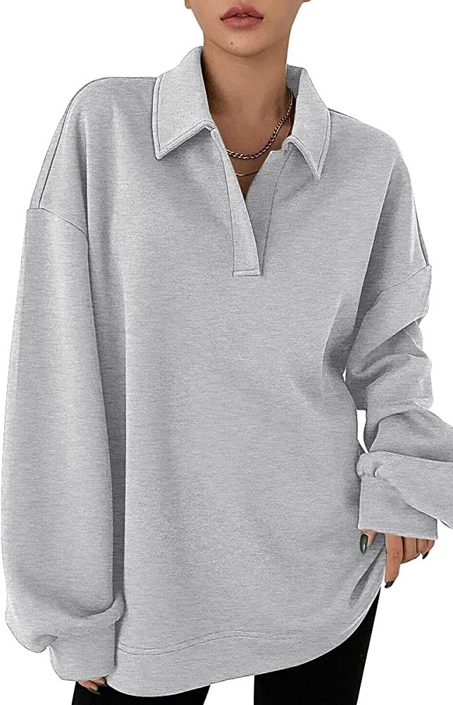 Trendy Queen Oversized Sweatshirts for Women Fleece Hoodies Crewneck Pullover Comfy Clothes Fall ... | Amazon (US)