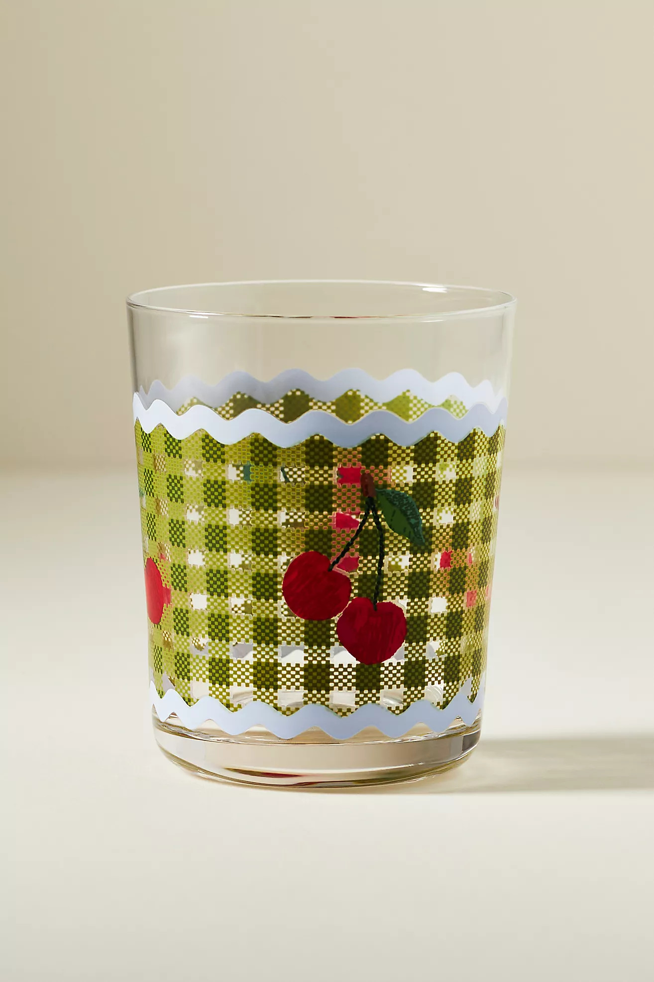Ischia Gingham Fruit Juice Glass | Anthropologie (US)