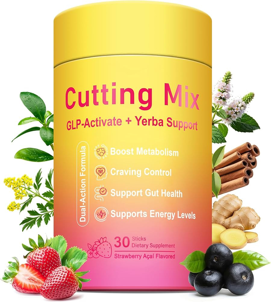 Cutting Drink Mix – GLP-1 Drink Mix with 5-HTP, Yerba Mate & Magnesium, FOS | Supports Satiety ... | Amazon (US)