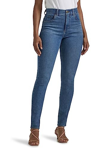 Lee Women's Ultra Lux Comfort with Flex Motion Skinny Leg Jean with Ever Fit, Blue Format, 14 | Amazon (US)