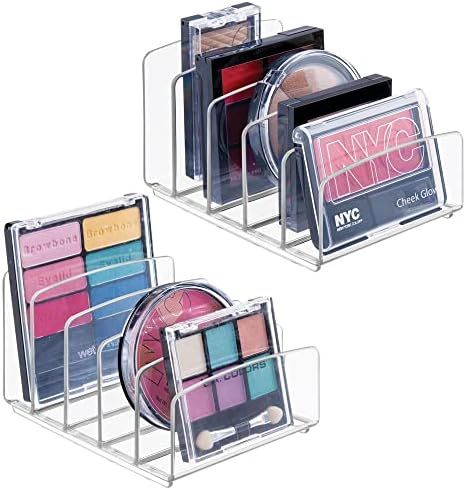 mDesign Plastic Divided Makeup Organizer for Bathroom Countertops, Vanities, Cabinets - Cosmetic Sto | Amazon (US)