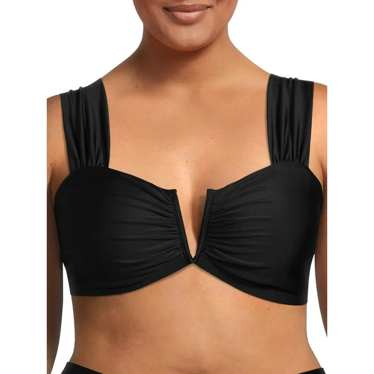 Time and Tru Women’s and Women's Plus V-Wire Bikini Top | Walmart (US)