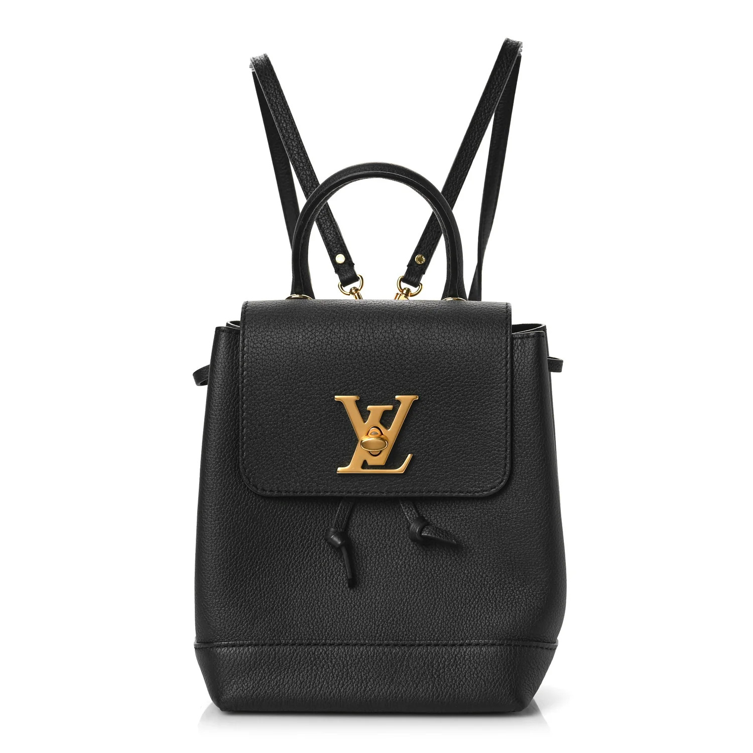 LOUIS VUITTON Calfskin Lockme Mini Backpack Black | FASHIONPHILE (US)
