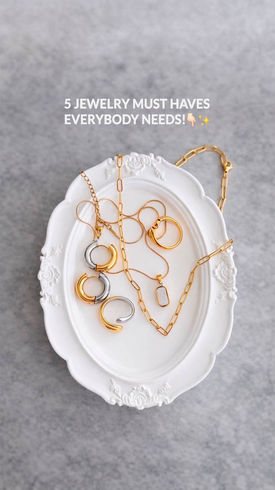 Looking for everyday gold jewelry you'll actually wear? These are the 5 waterproof jewelry essentials every woman needs—from timeless gold hoops and layering necklaces to stackable rings and everyday pendants. These versatile pieces go with everything and are designed to be worn every day without tarnishing.
✨ Shop the everyday jewelry staples you'll reach for again and again.

#LTKdayinmylife #LTKgrwm #LTKmomlife
