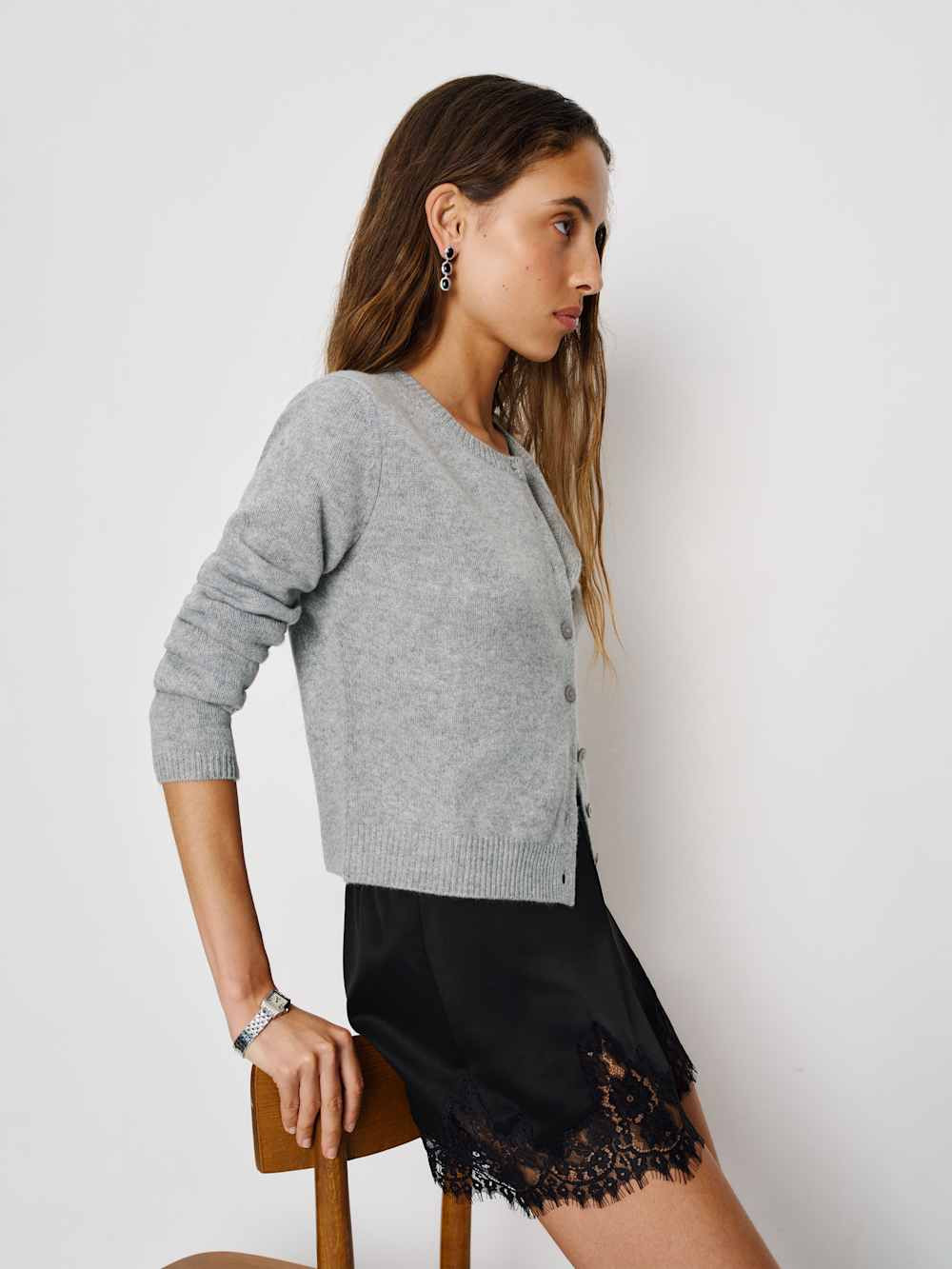Clara Cashmere Crew Cardigan | Reformation (Global)