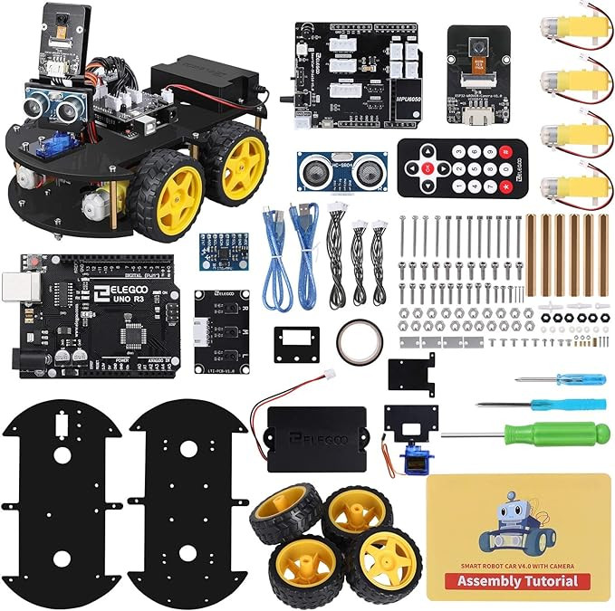 ELEGOO UNO R3 Smart Robot Car Kit V4 for Arduino Robotics for Kids Ages 8-12 12-16 STEM Science K... | Amazon (US)