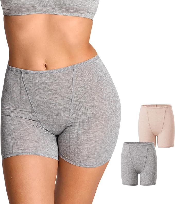 Natrelax Boxer Briefs High Waisted Boy Shorts Underwear for Women Soft Stretch Full Coverage Boys... | Amazon (US)