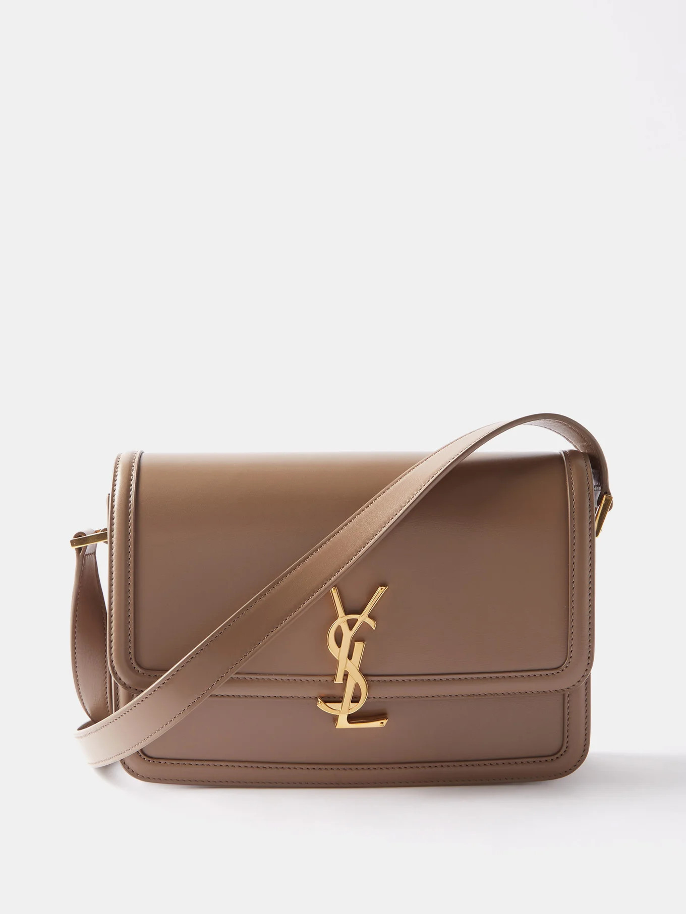 Solferino medium YSL-plaque leather shoulder bag | Saint Laurent | Matches (UK)