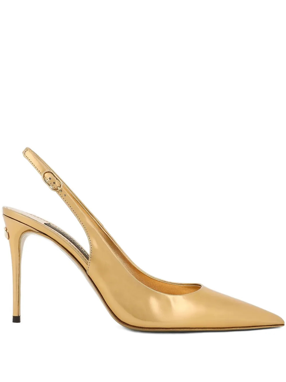 Dolce & Gabbana 90mm Slingback pointed-toe Pumps | Gold | FARFETCH UK | Farfetch (CN)