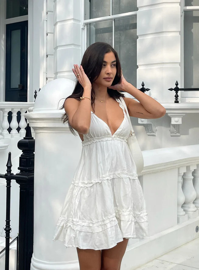 Romeo Mini Dress White | Princess Polly US