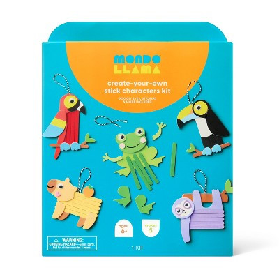 5ct Summer Craft Stick Animals Activity Kit - Mondo Llama™ | Target