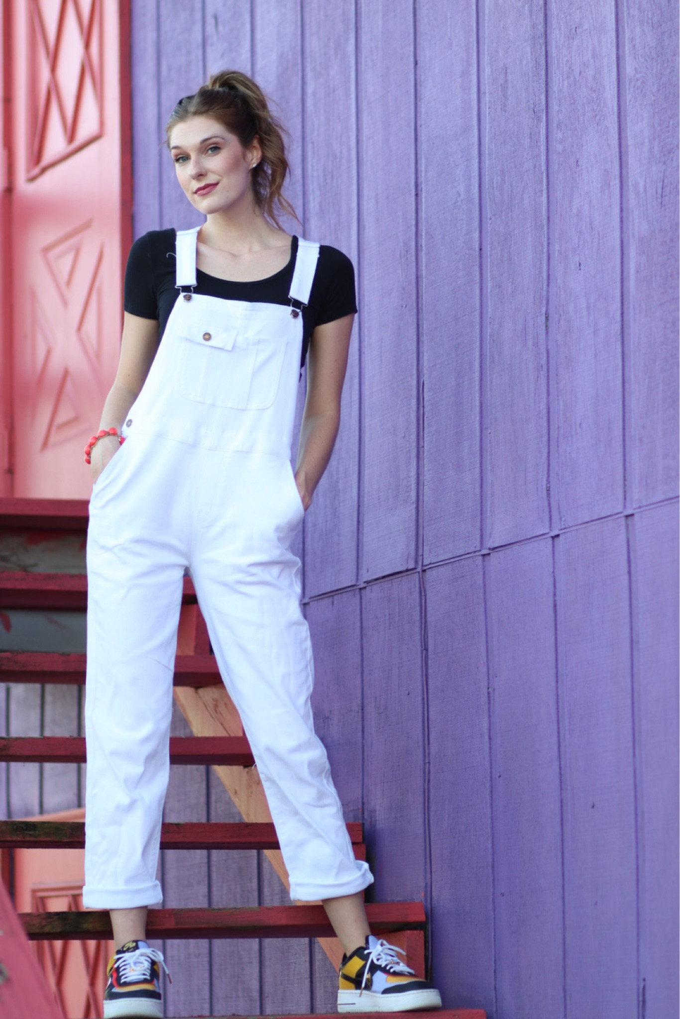 Overall outfits are the best, white denim overalls, denim overalls, white overalls, Amazon basics, black and white outfit, casual style, fall outfit inspo, summer style, summer outfit, casual outfit inspo, everyday look, insta style, Pinterest style 

#LTKfit #LTKstyletip #LTKunder50