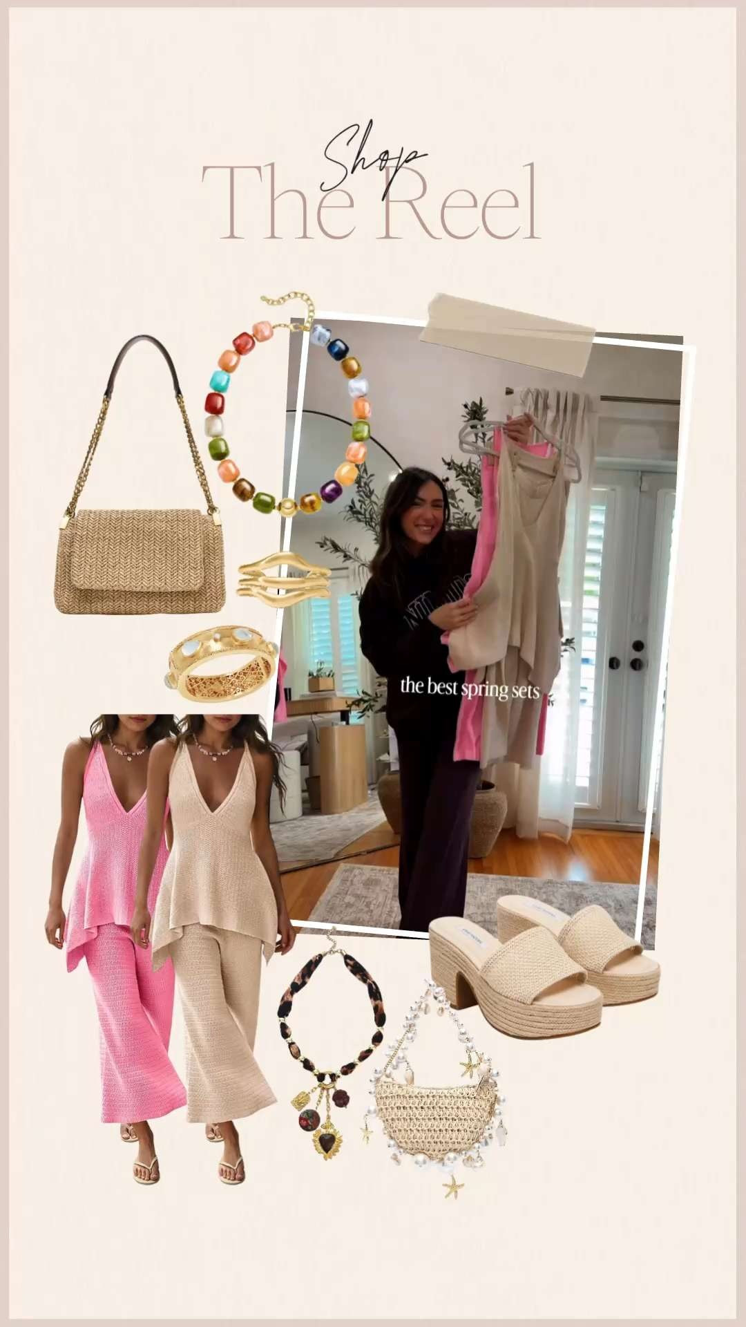 The prettiest spring sets 🌸✨ easy, flattering, and perfect for everything from brunch to vacation days!! I’m obsessed with how effortless these are, just throw on, add some fun jewelry and a cute bag, and you’re done. Loving the pink for a pop of color and the neutral for a more classic vibe 🤍 

 #LTKgrwm #LTKSeasonal #LTKPetite