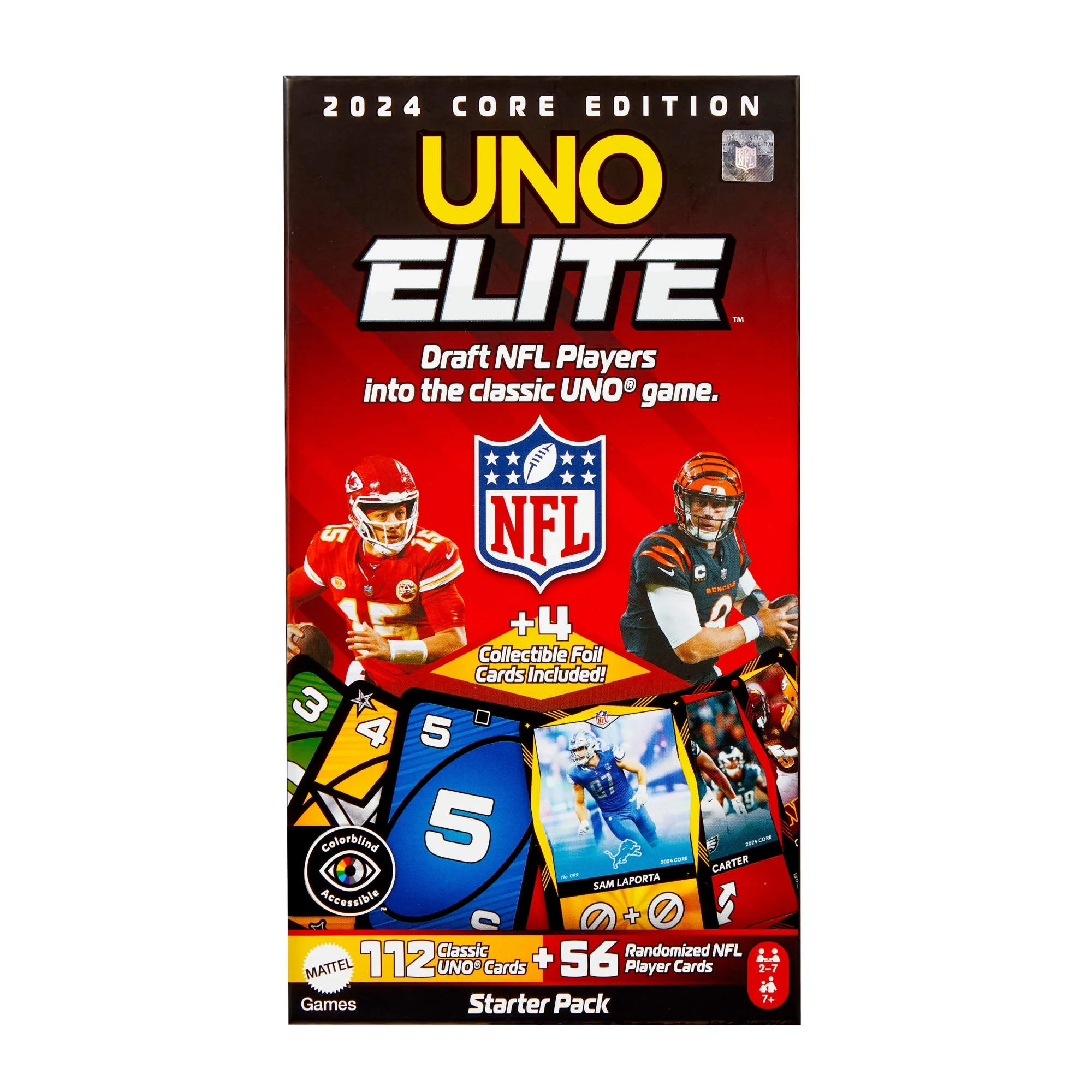 UNO Elite NFL Card Game with 4 Collectible Foil Cards for Kids, Fans, Adults & Family Night | Walmart (US)