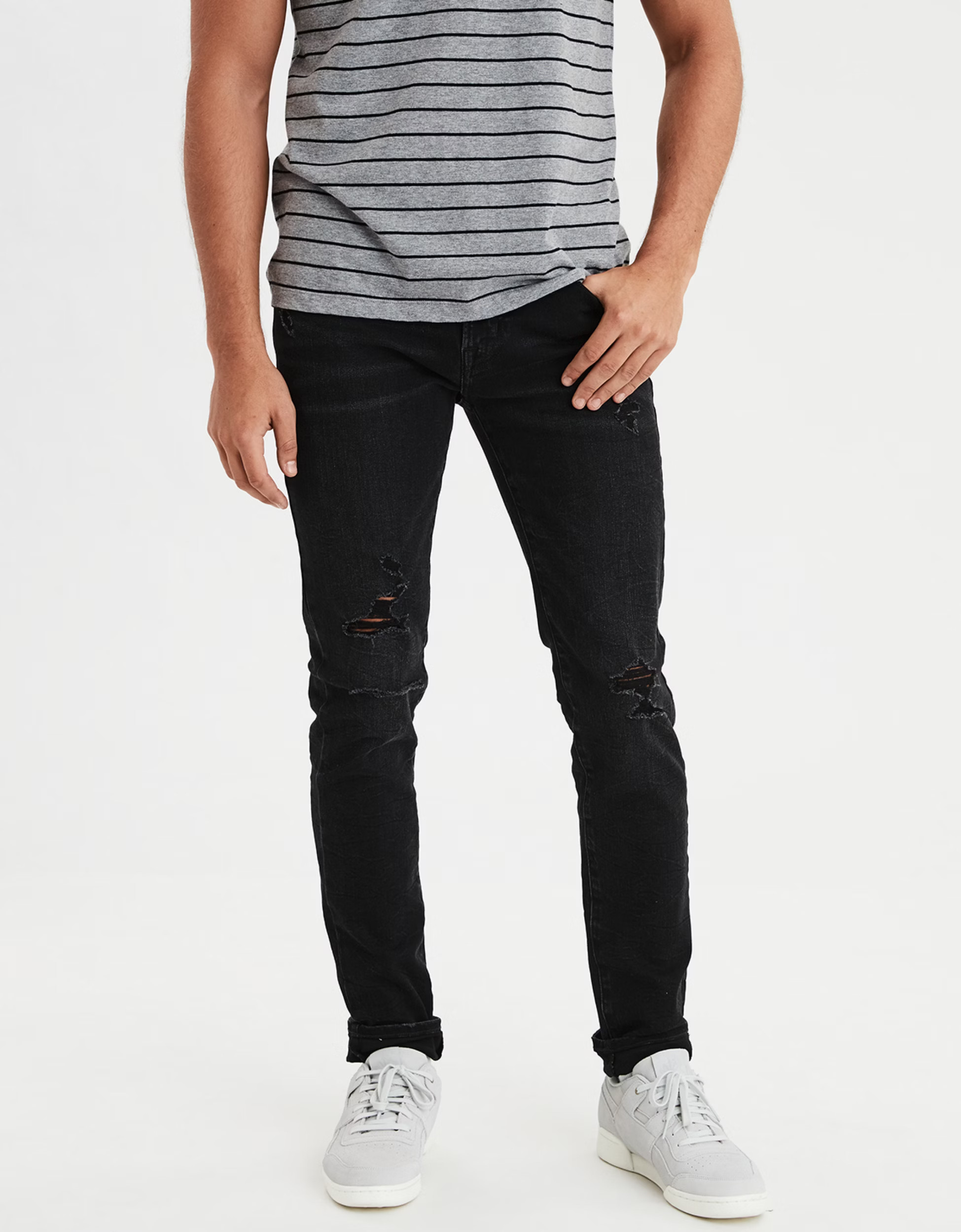 AE Flex Skinny Jean, Black Wash | American Eagle Outfitters (US & CA)